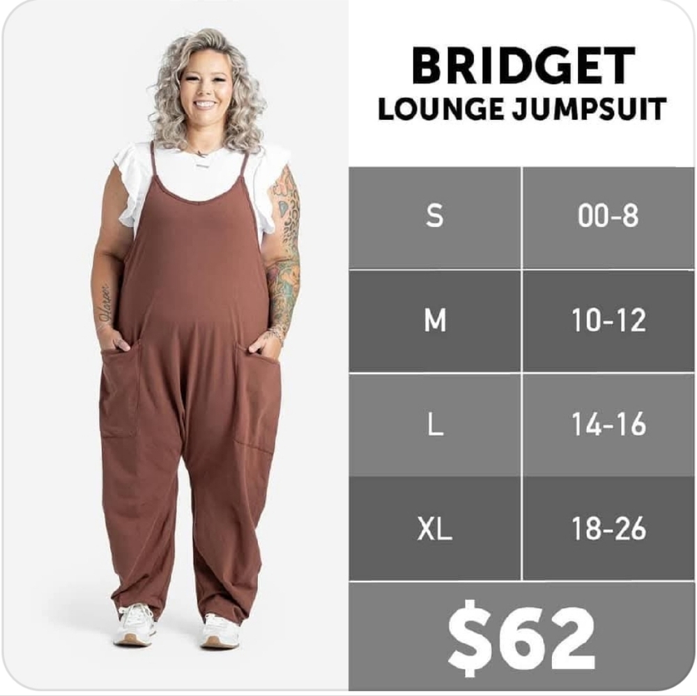 LuLaRoe Bridget Jumpsuit Dark Green Size Medium - Picture 7 of 10